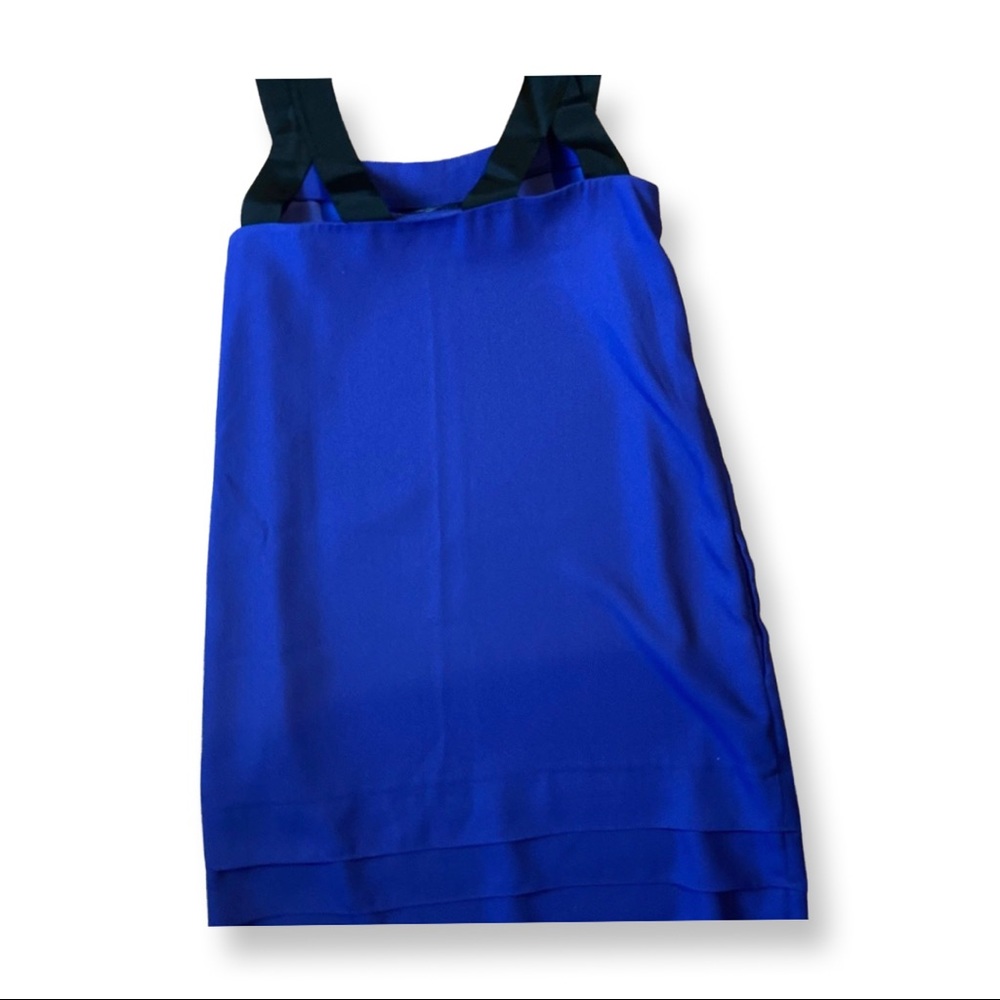 Banana Republic violet and black grosgrain strap shift dress